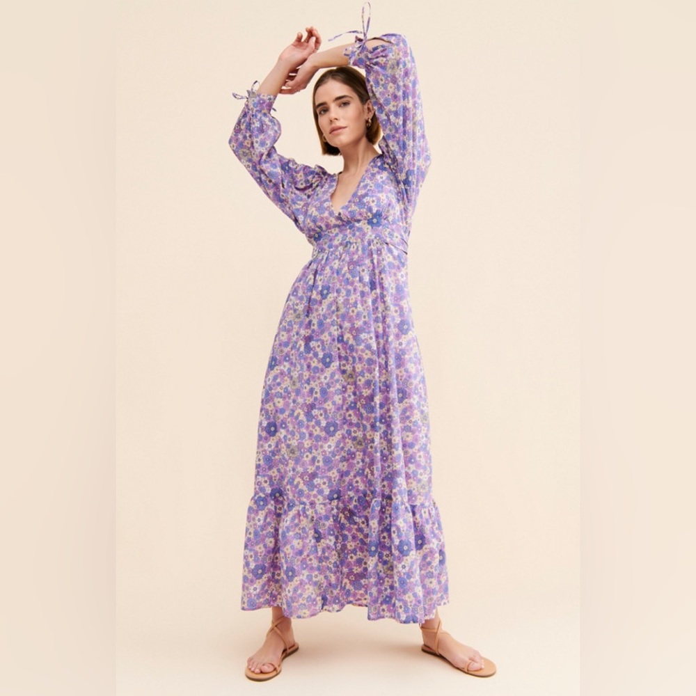 New Anthropologie Antik Batik Paolina Flral Dress Size Small